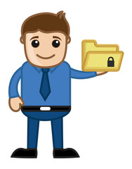 Secure Directory - Cartoon Vector