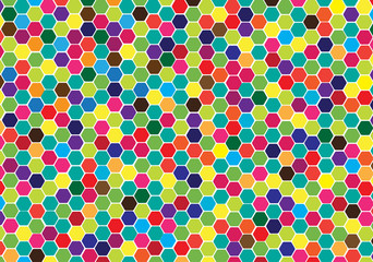 colorful textured hexagons background
