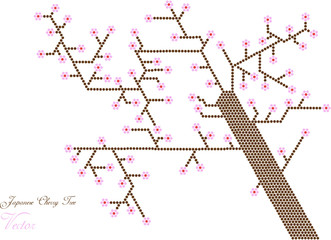 blooming mosaic sakura tree