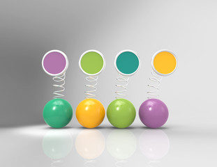 Colorful 3D circle background.