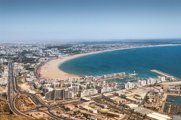 Fototapeta premium City view of Agadir, Morocco