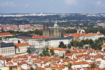 Fototapeta premium View of Prague, St. Vitus cathedral