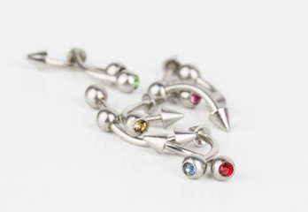 Jewelry for piercing - Stock Image macro.