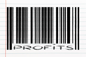 product bar code with profits instead of number id