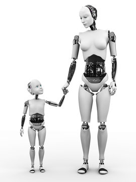 Robot woman with her child nr 2.