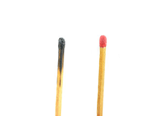 red match isolated on a white background