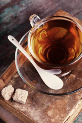 Cup of fresh herbal tea