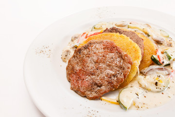 potato pancakes with meat