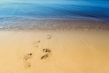 feet on the beach