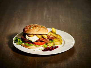 Homemade hamburger