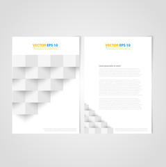 Flyer template back and front design. Medical Icons