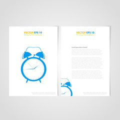 Flyer template back and front design. Medical Icons