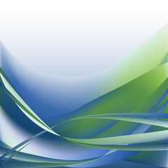 Colorful waves isolated abstract background blue