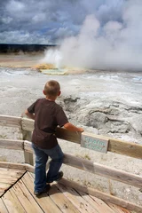 Crédence de cuisine en verre imprimé Parc naturel Spasm geyser - Yellowstone National Park