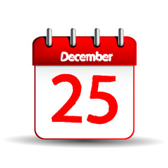Christmas Day Calendar Icon.