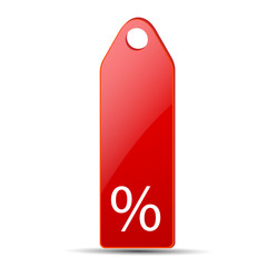 Sale label on white
