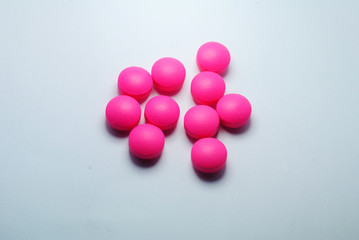 closeup of medical pills