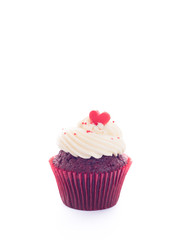 Red Velvet Cupcake on White background