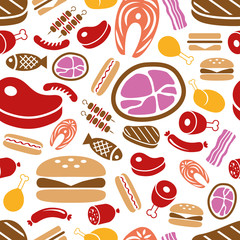 meat seamless pattern