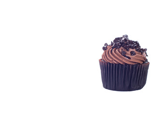 Chocolate Cup Cake on white background