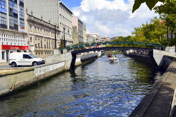 Canal do Cojo en Aveiro. Portugal