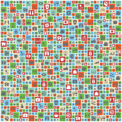 Fototapeta premium Business icons set background, vector format