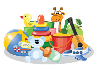 Векторные иллюстрации детских аксессуаров