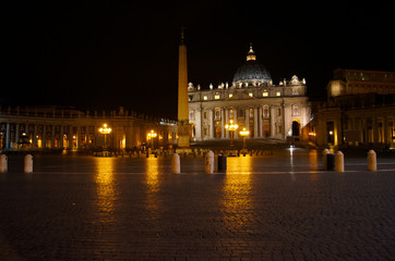 Fototapeta na wymiar Vatican city at night
