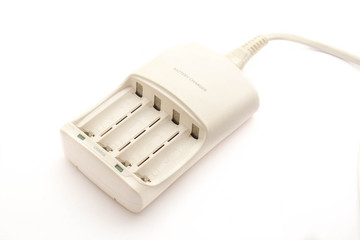 Battery charger isolated on white background