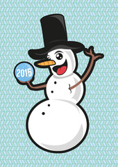 Fröhlicher Schneemann