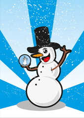 Fröhlicher Schneemann