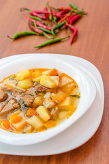 Hungarian goulash (gulyas) soup