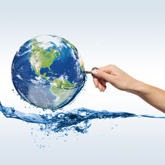 eco globe in water