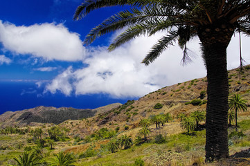 Fototapeta na wymiar The Arguamul coastline view, La Gomera, Canary Island, Spain