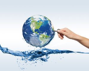 eco globe in water