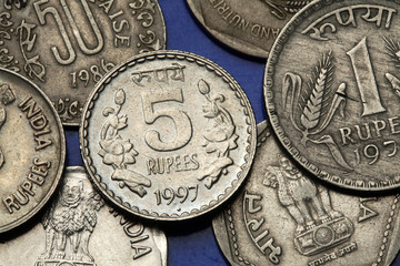 Naklejka premium Coins of India