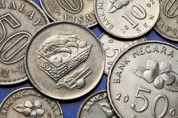 Naklejka premium Coins of Malaysia