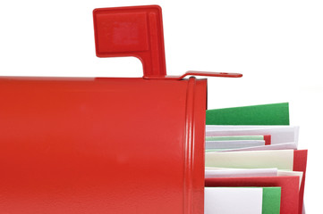 Blank Mail Box With Christmas Cards