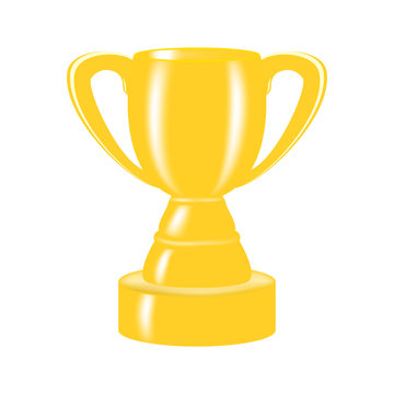 Cup champion on a white background isolated