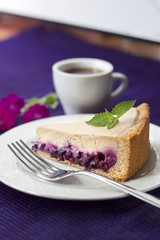 Coffee cake with blueberries