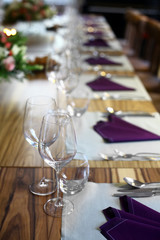 Dinner in a restaurant