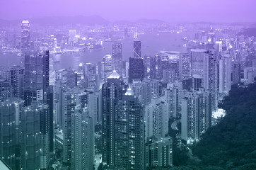 Fototapeta na wymiar Hong Kong at sunset