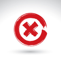 Hand drawn validation icon scanned and vectorized, brush drawing