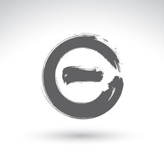 Hand drawn validation icon scanned and vectorized, brush drawing