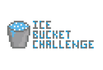 Ice Bucket Challenge pixel art icon