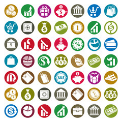 Money icons isolated on white background vector set, finance the