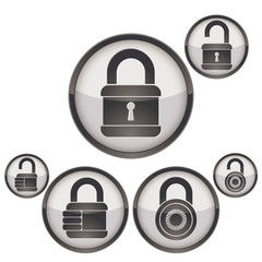 Lock icons set.