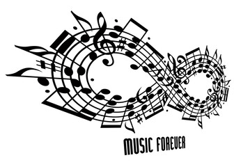 Forever music concept.