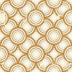 Vintage geometric seamless pattern, vector repeat background wit
