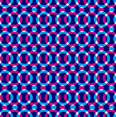 Bright dotted seamless pattern with red and blue circles, colorf
